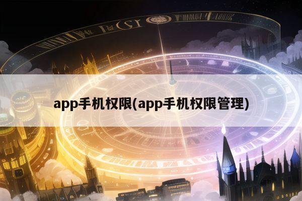 app手机权限(app手机权限管理)